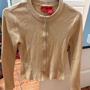 Mossimo Zip-Up Ribbed Sweater